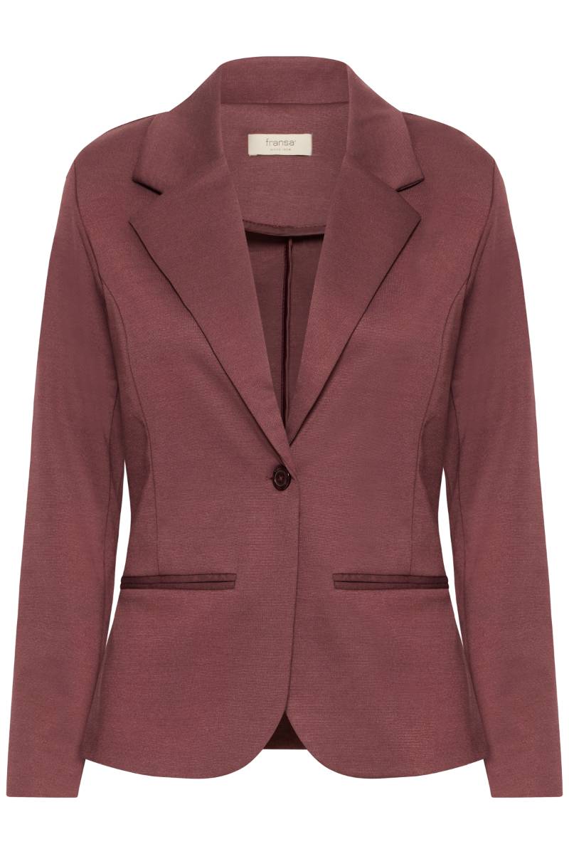 Fransa Γυναικείο Σακάκι σε Fudge Απόχρωση με Slim Fit Γραμμή Fudge / Red - φωτογραφία 7