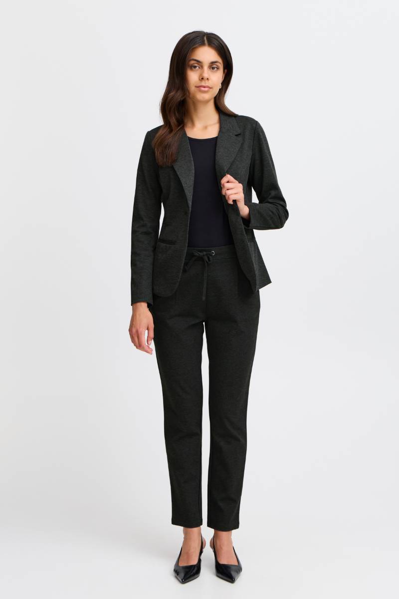 Fransa Γυναικείο Σακάκι σε Slim Fit Γραμμή Charcoal Melange - φωτογραφία 2