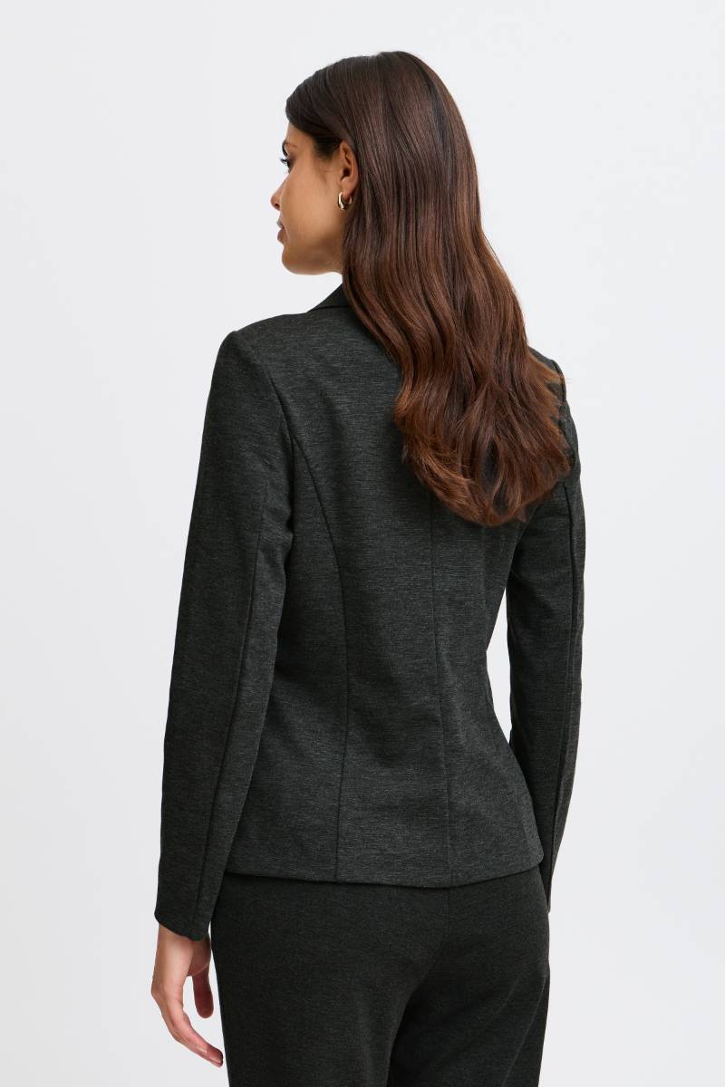 Fransa Γυναικείο Σακάκι σε Slim Fit Γραμμή Charcoal Melange - φωτογραφία 3