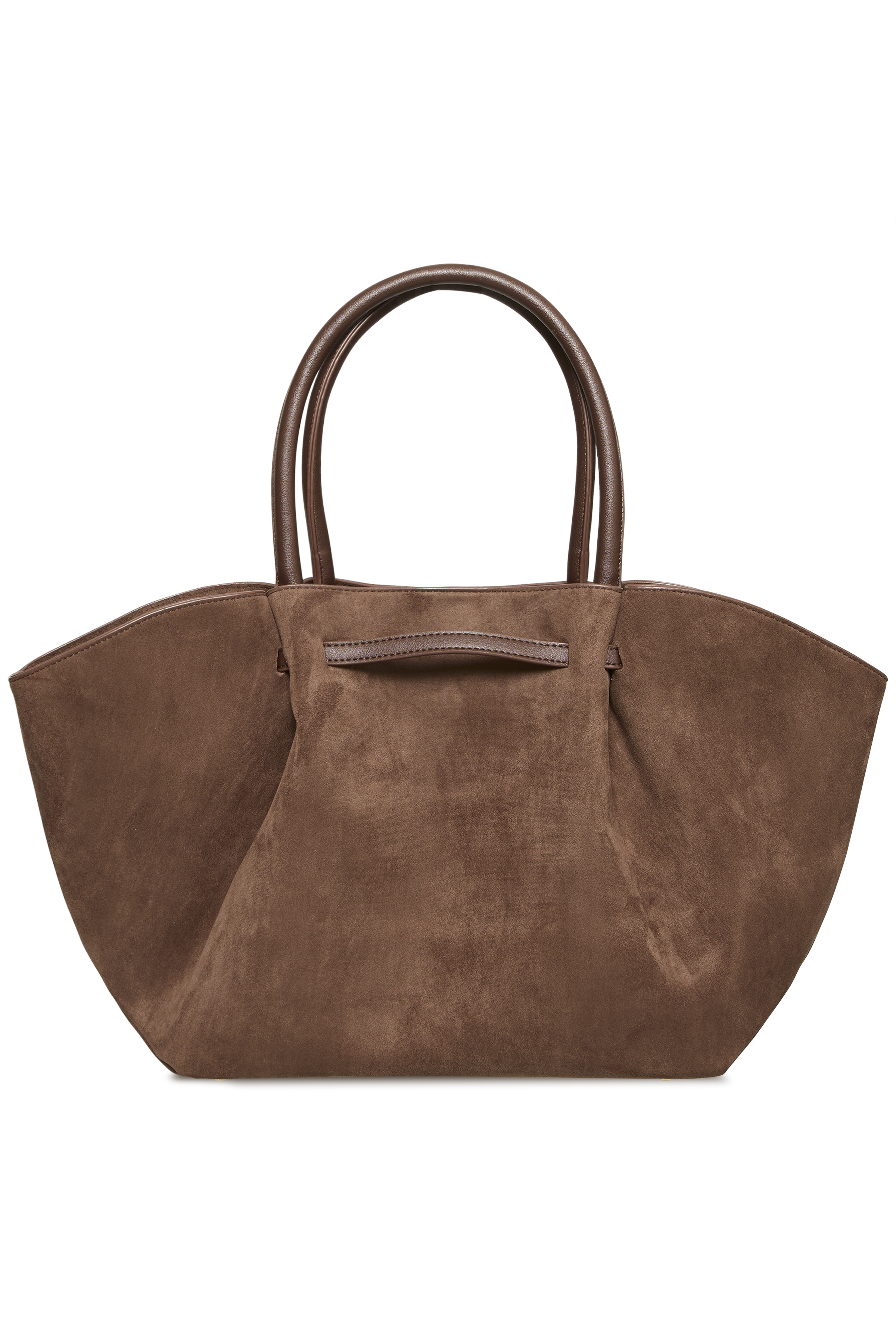 Shopper Τσάντα Καφέ Σουέτ
