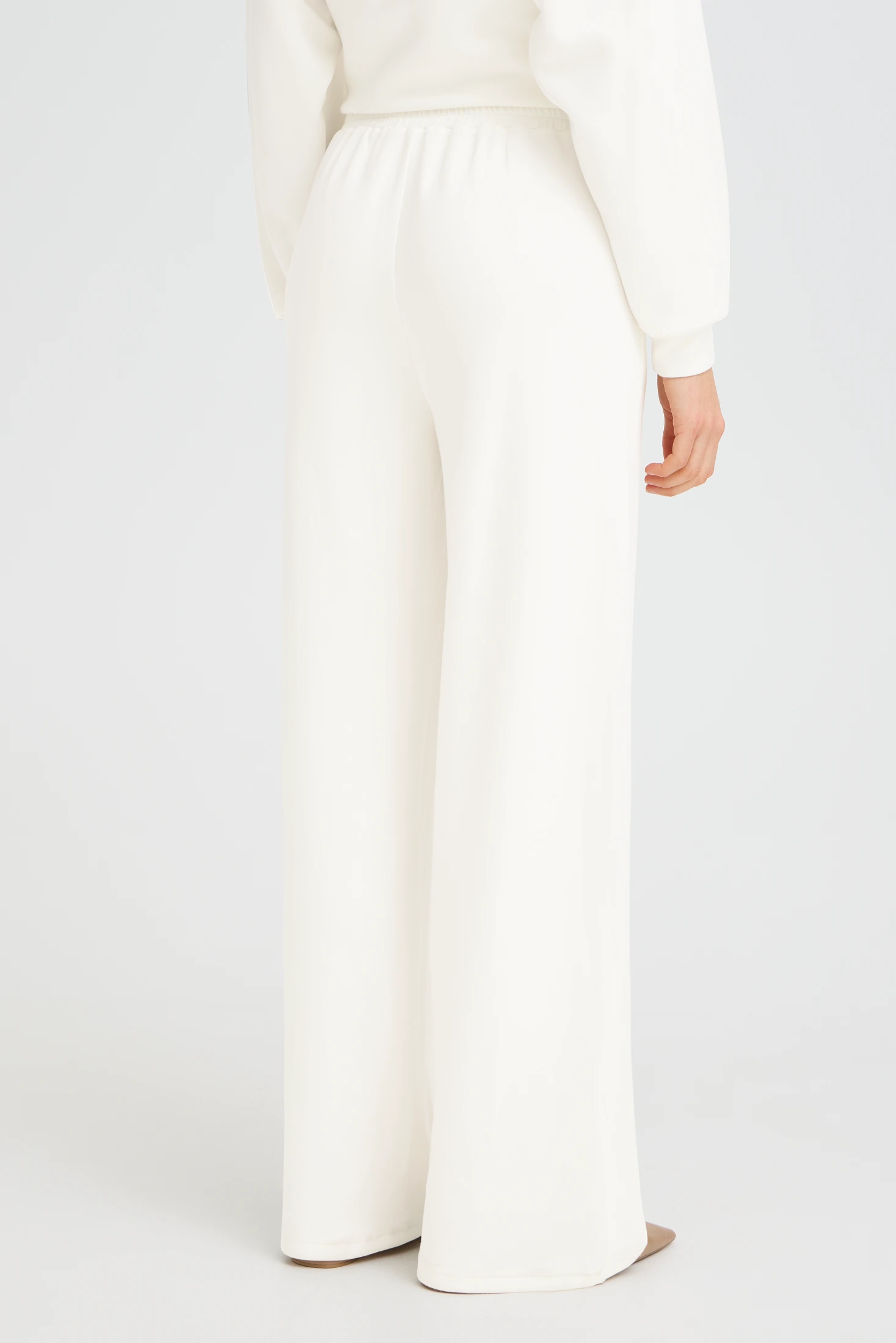 Παντελόνι casual σε ίσια γραμμή λευκό Whisper White - φωτογραφία 3