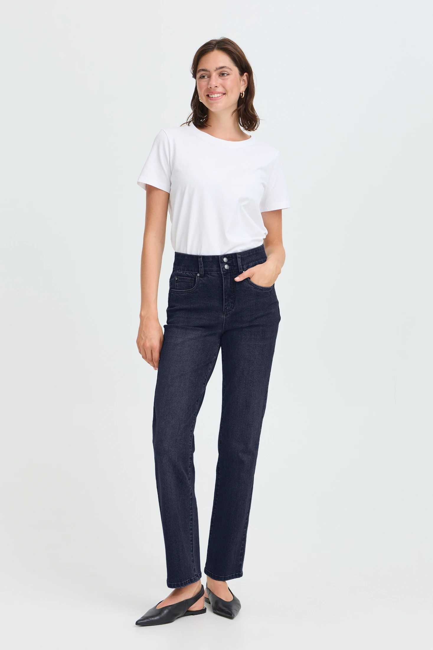 Fransa παντελόνι straight fit Indigo Blue Denim - φωτογραφία 1