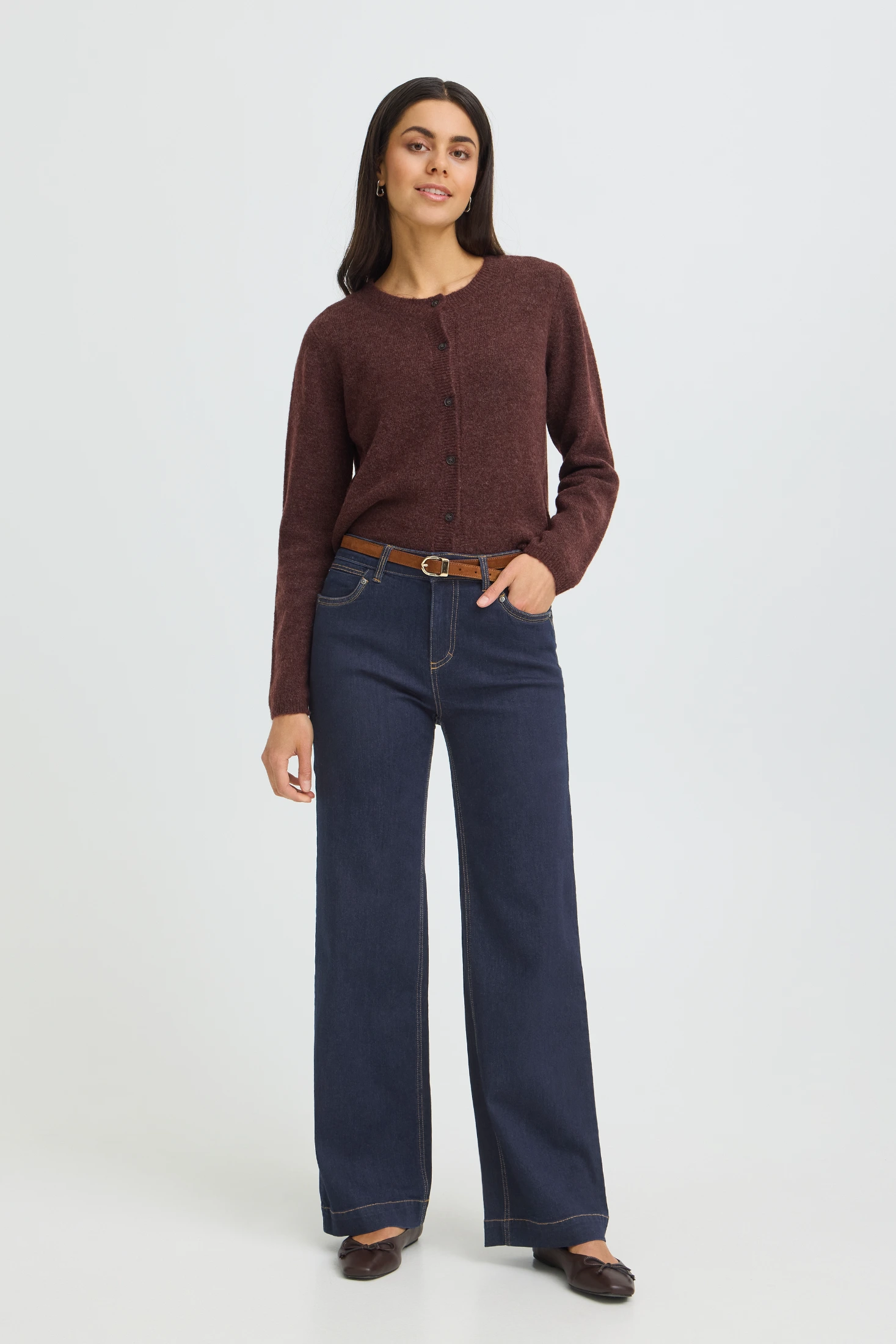 Fransa παντελόνι τζιν wide leg Unwashed Blue Denim - φωτογραφία 1
