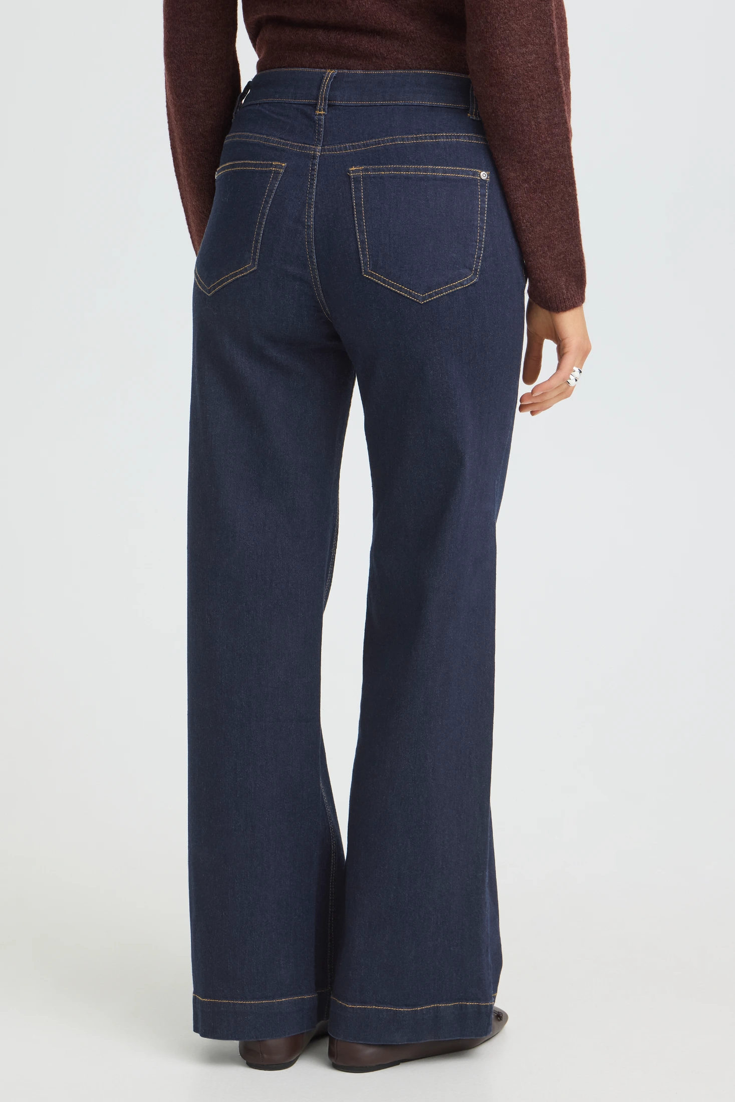 Fransa παντελόνι τζιν wide leg Unwashed Blue Denim - φωτογραφία 3
