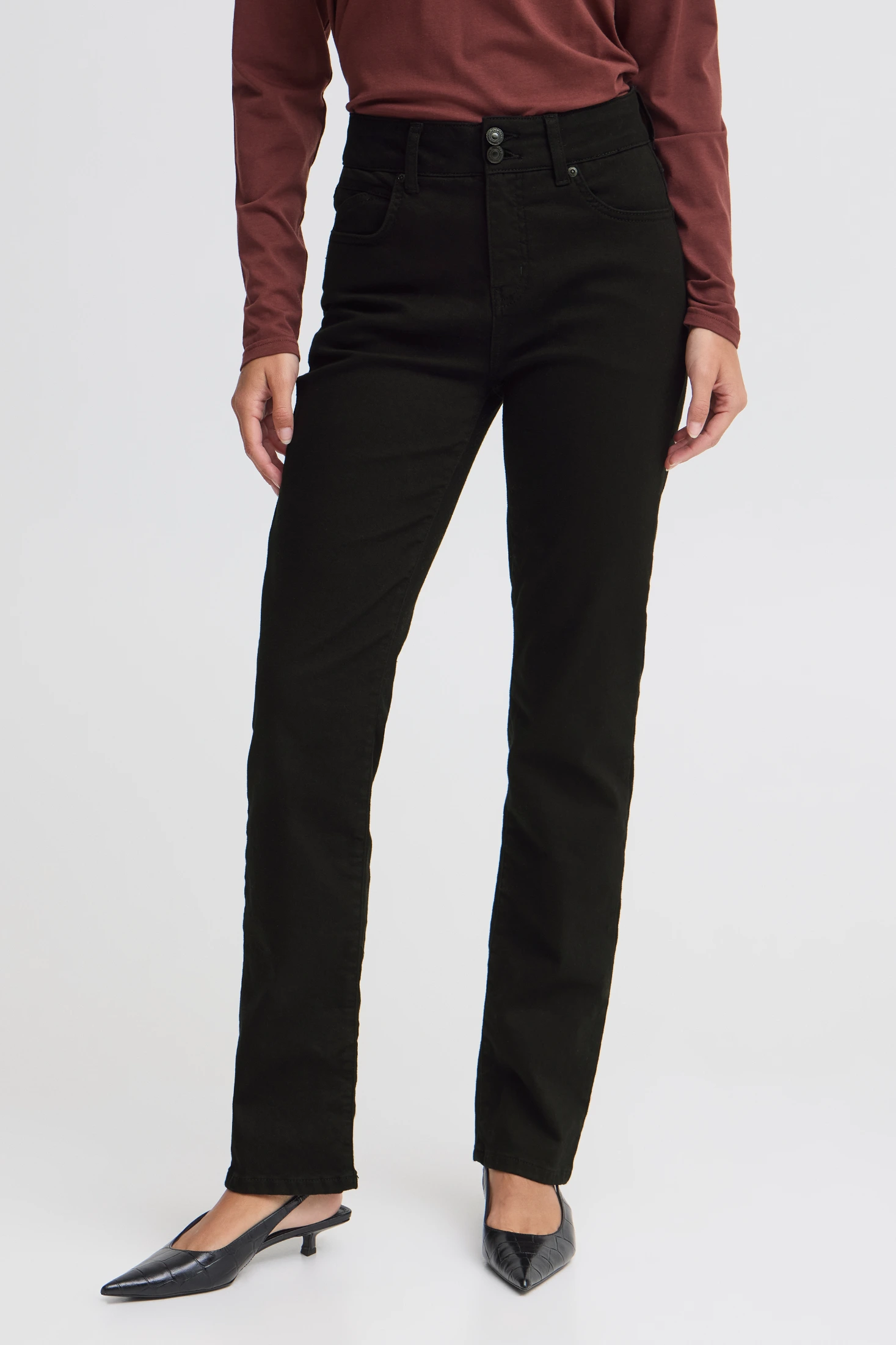 Fransa παντελόνι τζιν ψηλόμεσο slim fit Stay Black Denim - φωτογραφία 2