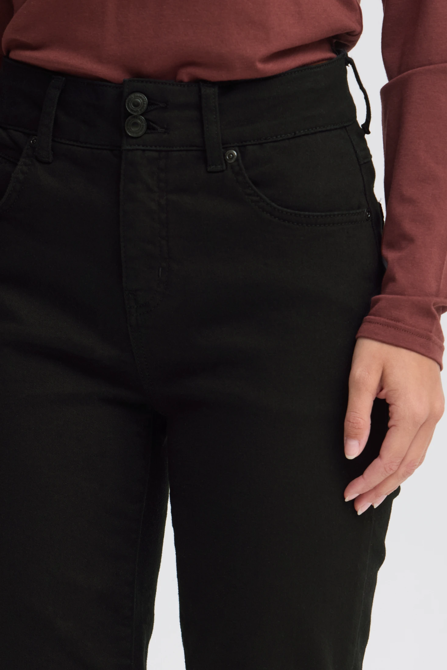 Fransa παντελόνι τζιν ψηλόμεσο slim fit Stay Black Denim - φωτογραφία 3