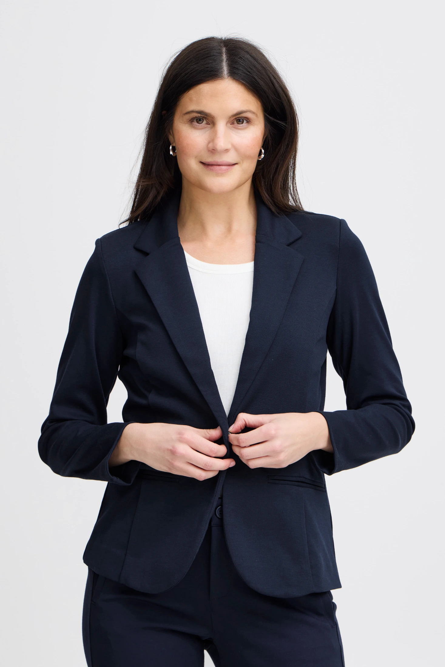 Fransa Γυναικείο Σακάκι με Slim Fit Γραμμή Dark Peacoat / Blue - φωτογραφία 1