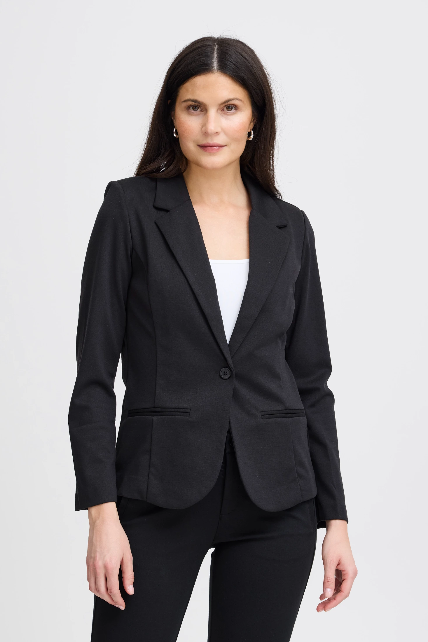 Γυναικείο Σακάκι Fransa με Slim Fit Γραμμή Μαύρο - φωτογραφία 1