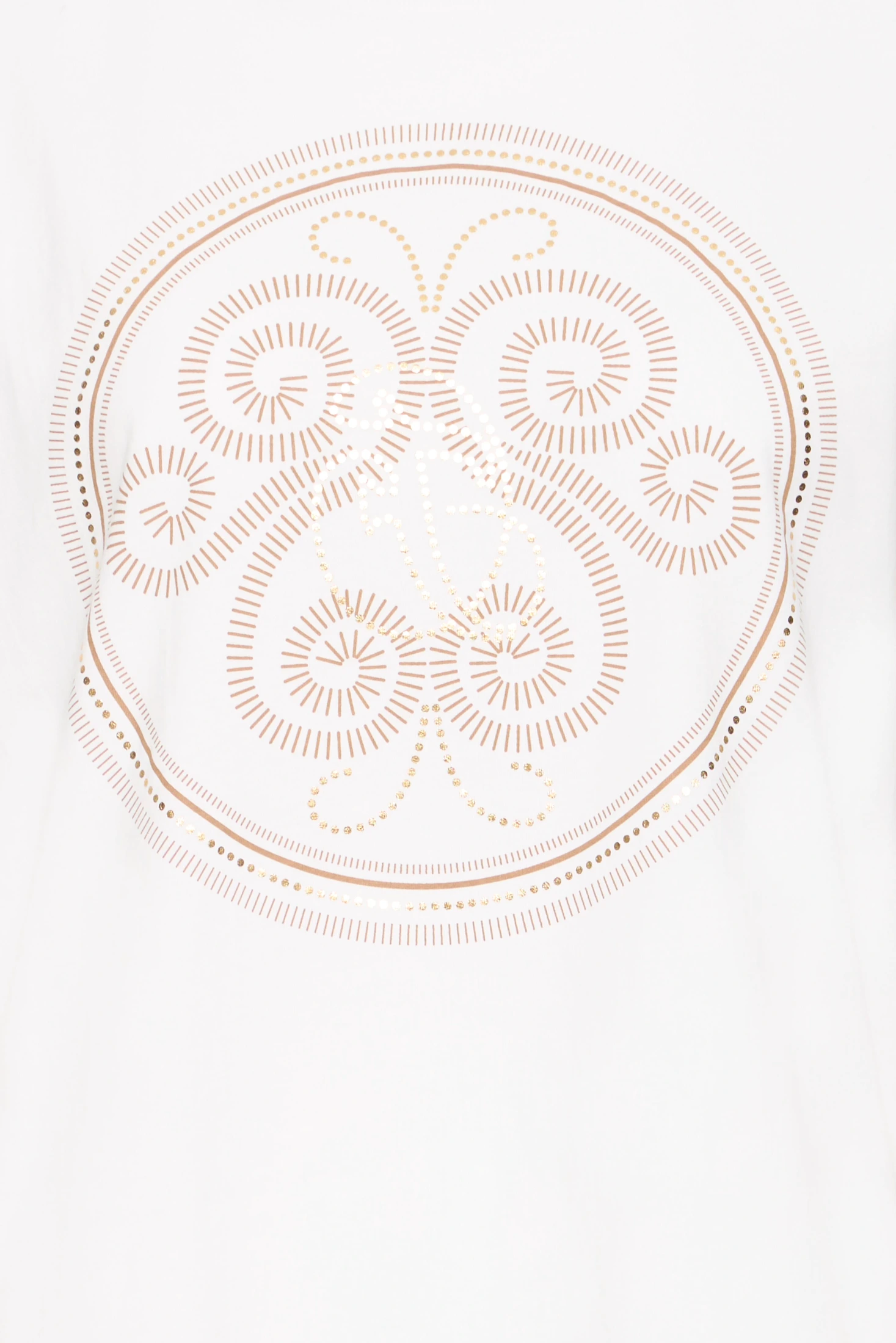 Fransa t-shirt White W. Tobacco Gold Foil - φωτογραφία 8