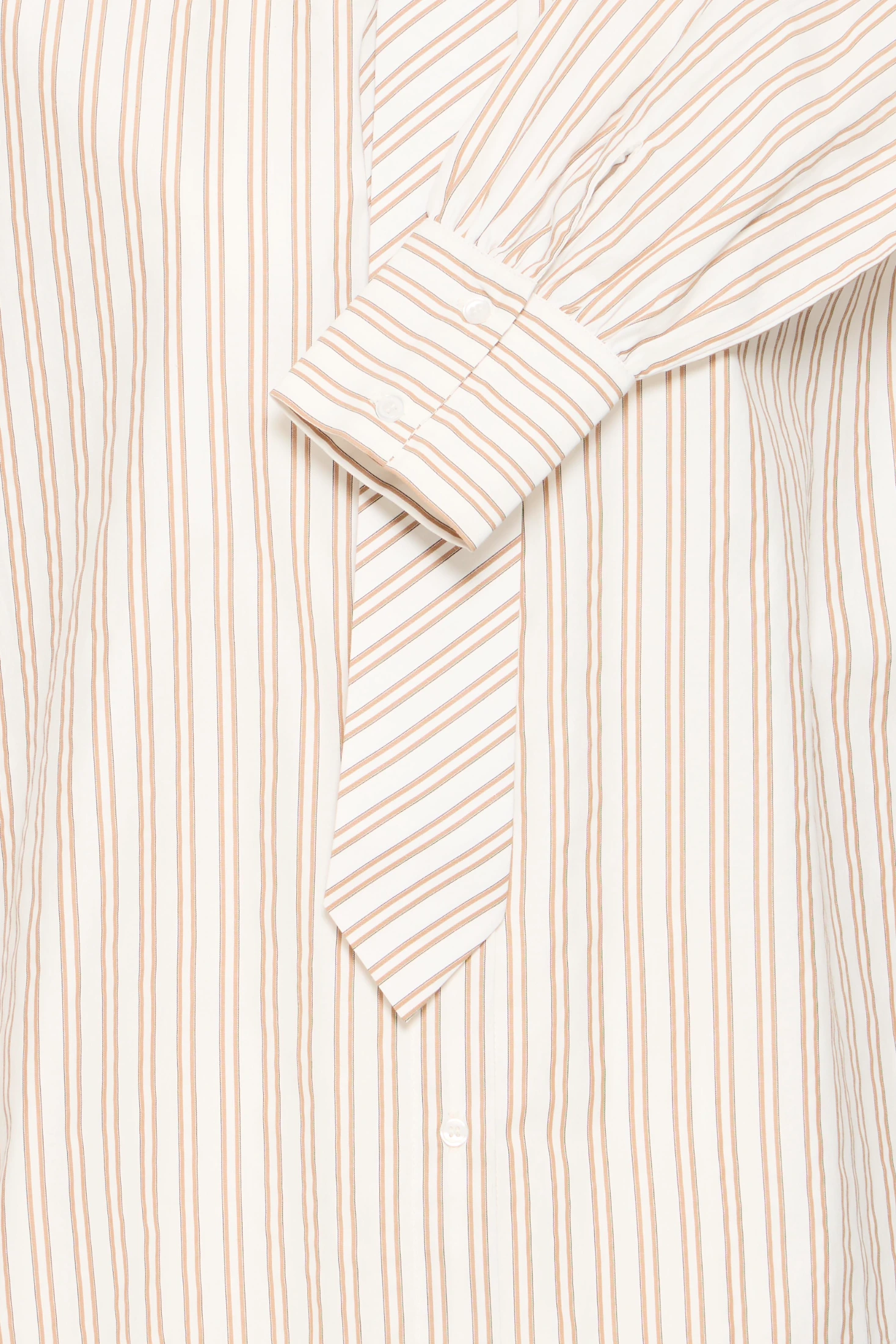 Fransa πουκάμισο ριγέ με γραβάτα White Tobacco Stripe / Brown - φωτογραφία 9