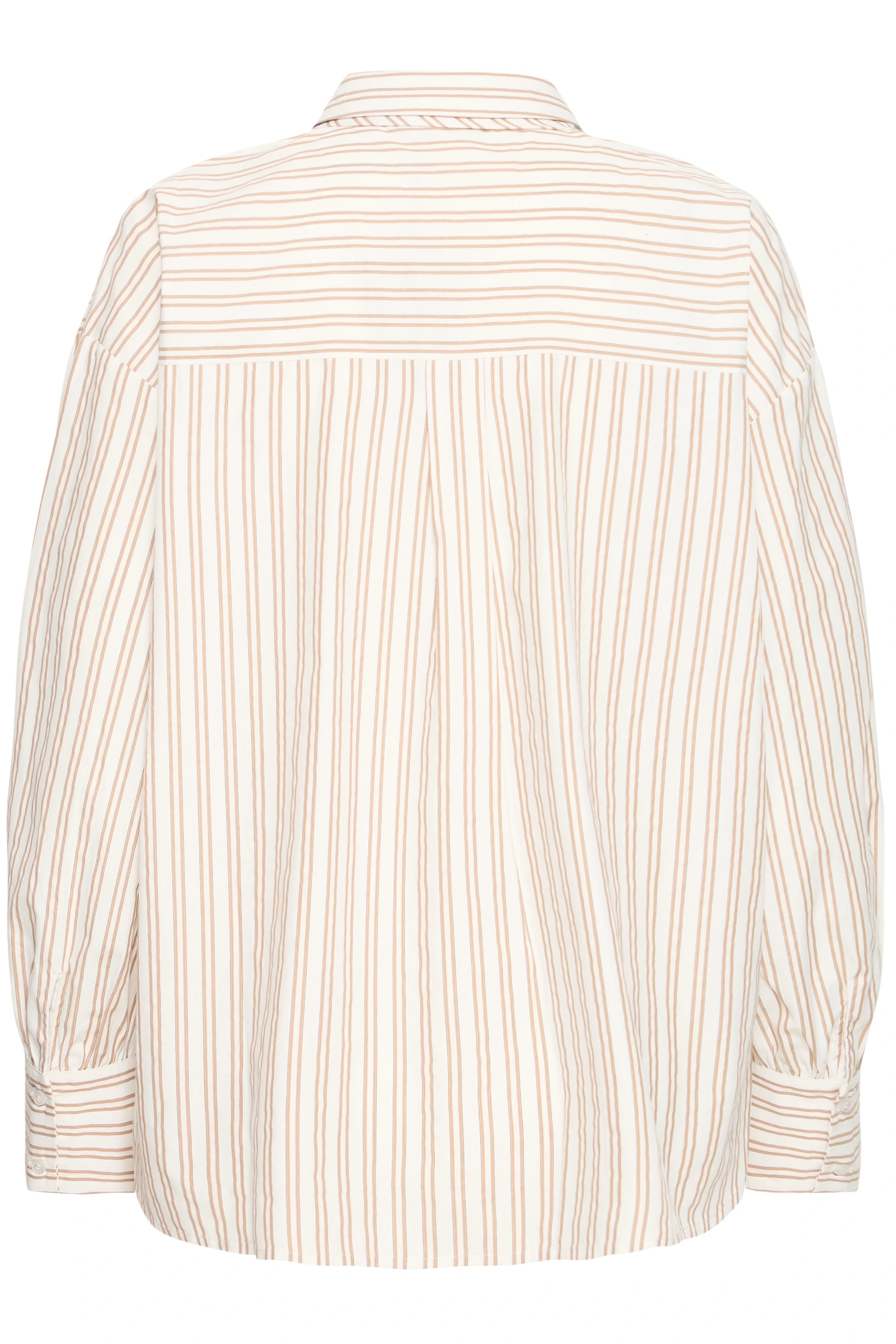 Fransa πουκάμισο ριγέ με γραβάτα White Tobacco Stripe / Brown - φωτογραφία 10