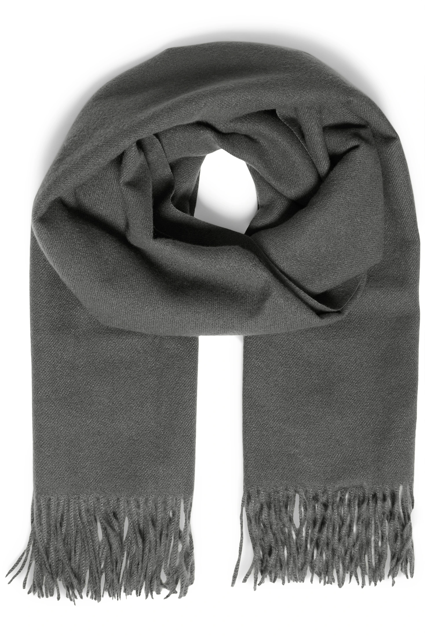 Fransa Κασκόλ με κρόσια Gray Pinstripe Melange - φωτογραφία 4