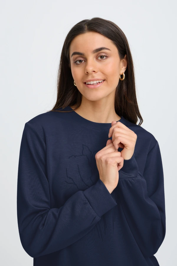 Fransa Μπλούζα φούτερ μακρύ μανίκι Navy Blazer - φωτογραφία 4