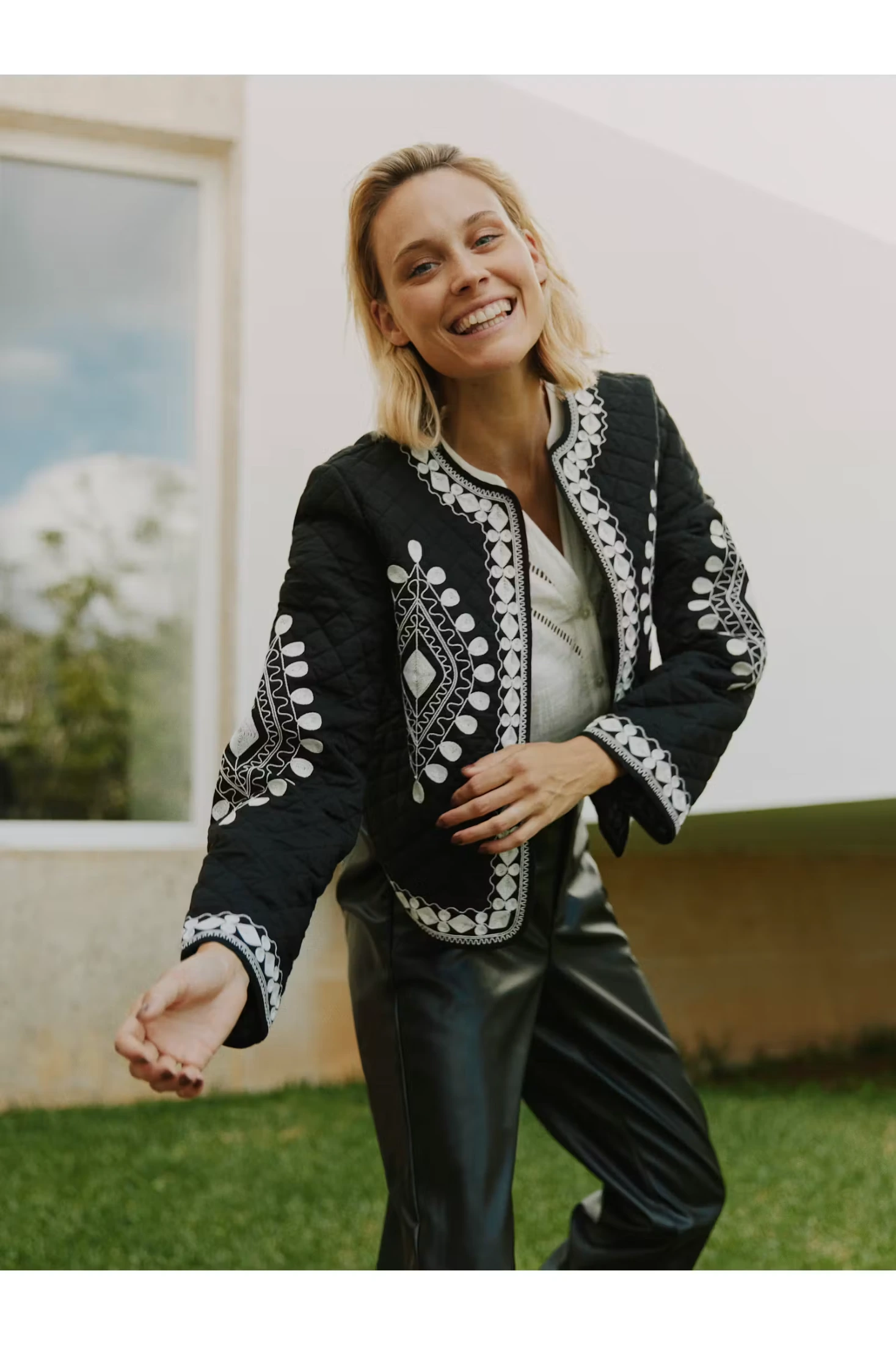 b.young Παντελόνι faux leather σε ίσια γραμμή Μαύρο - φωτογραφία 11