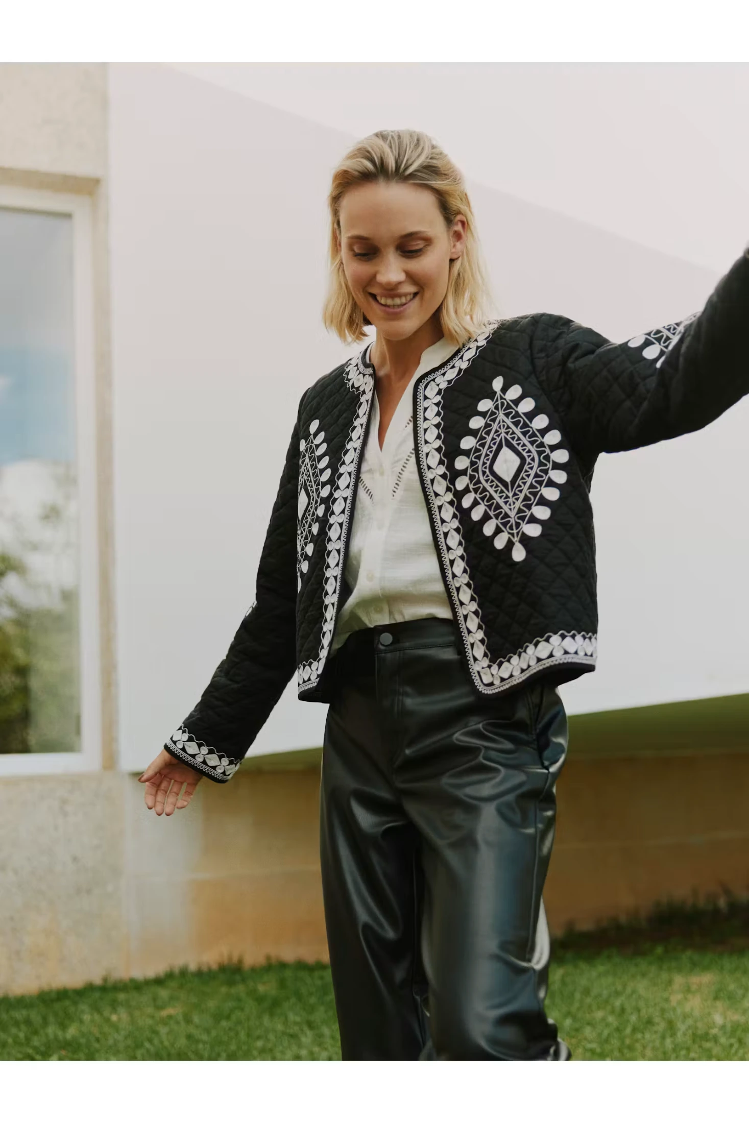 b.young Παντελόνι faux leather σε ίσια γραμμή Μαύρο - φωτογραφία 12