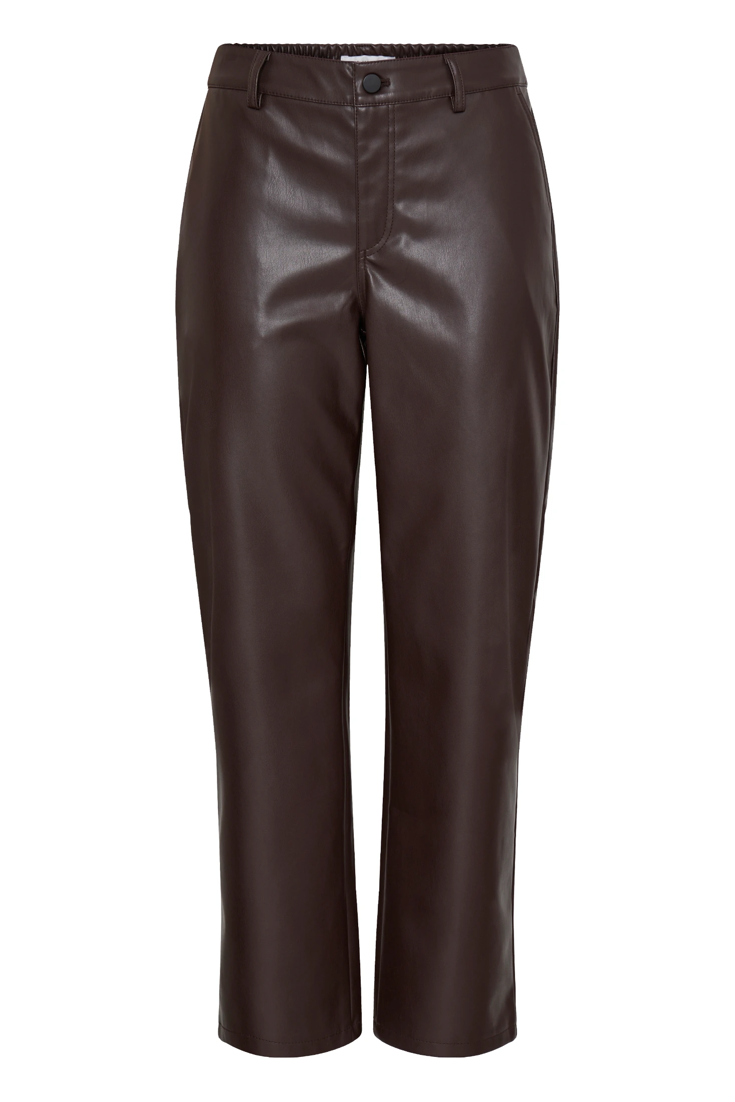b.young Παντελόνι faux leather σε ίσια γραμμή Java / Brown - φωτογραφία 5