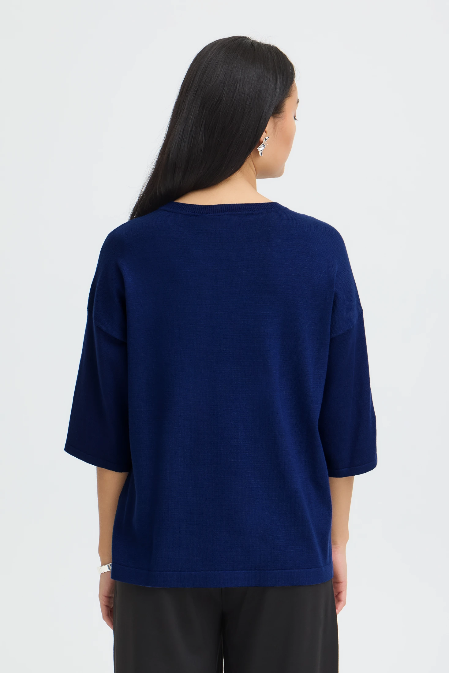 Fransa πουλόβερ με μανίκι 3/4 και κουμπιά Blue Depths - φωτογραφία 3