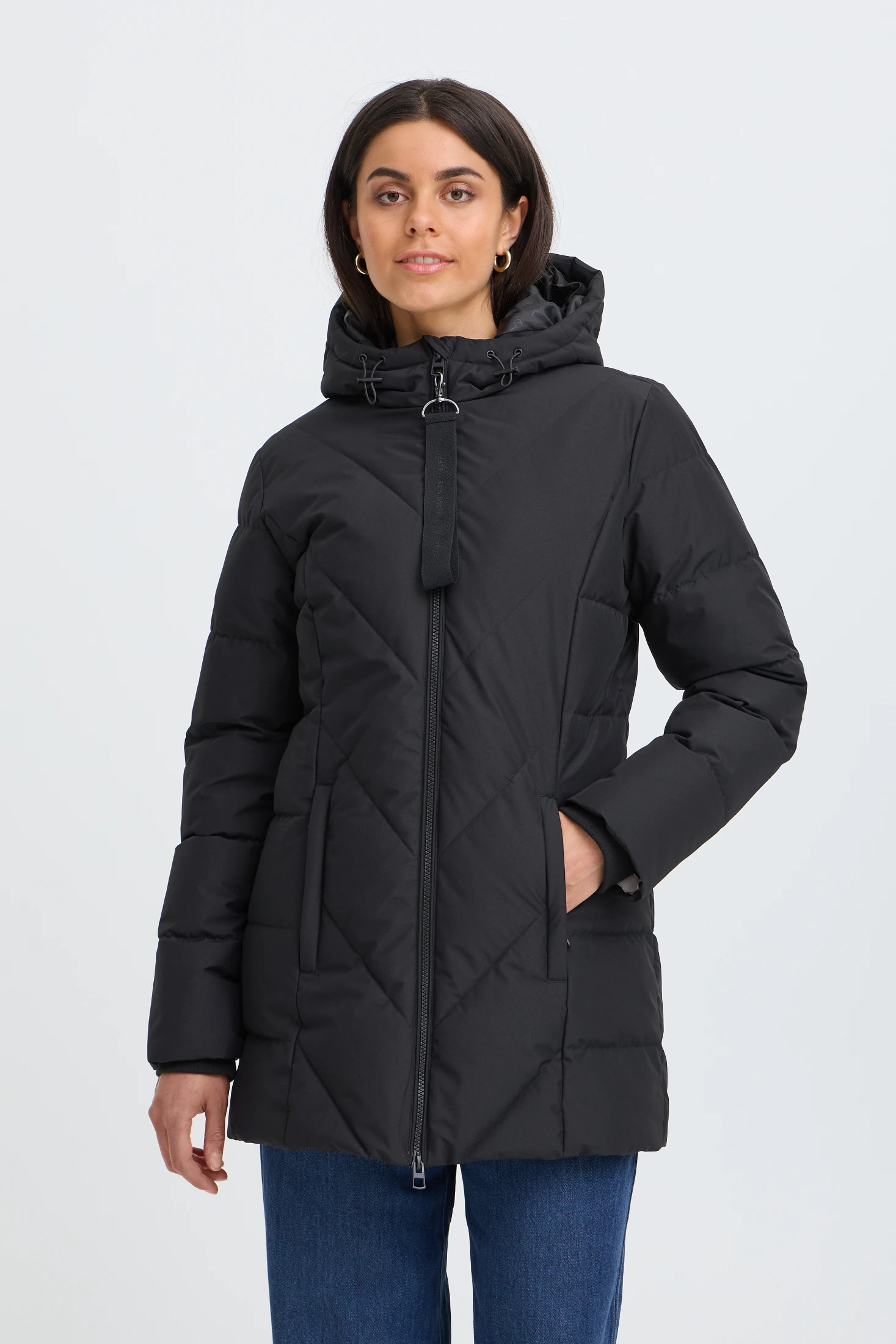 Fransa μπουφάν puffer με κουκούλα Meteorite / Black - φωτογραφία 1