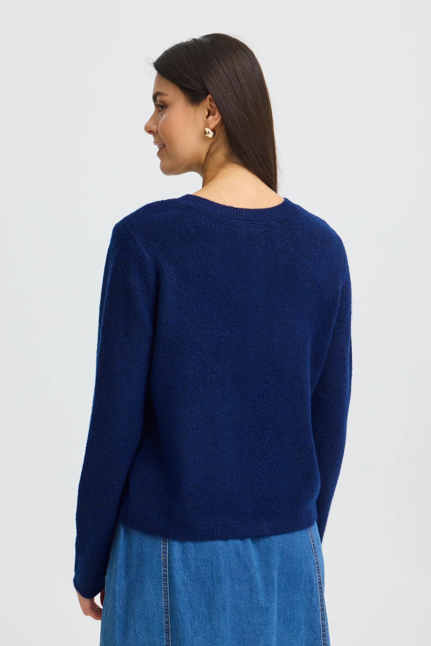 Fransa Ζακέτα μακρύ μανίκι με κουμπιά Blue Depths Melange - φωτογραφία 3