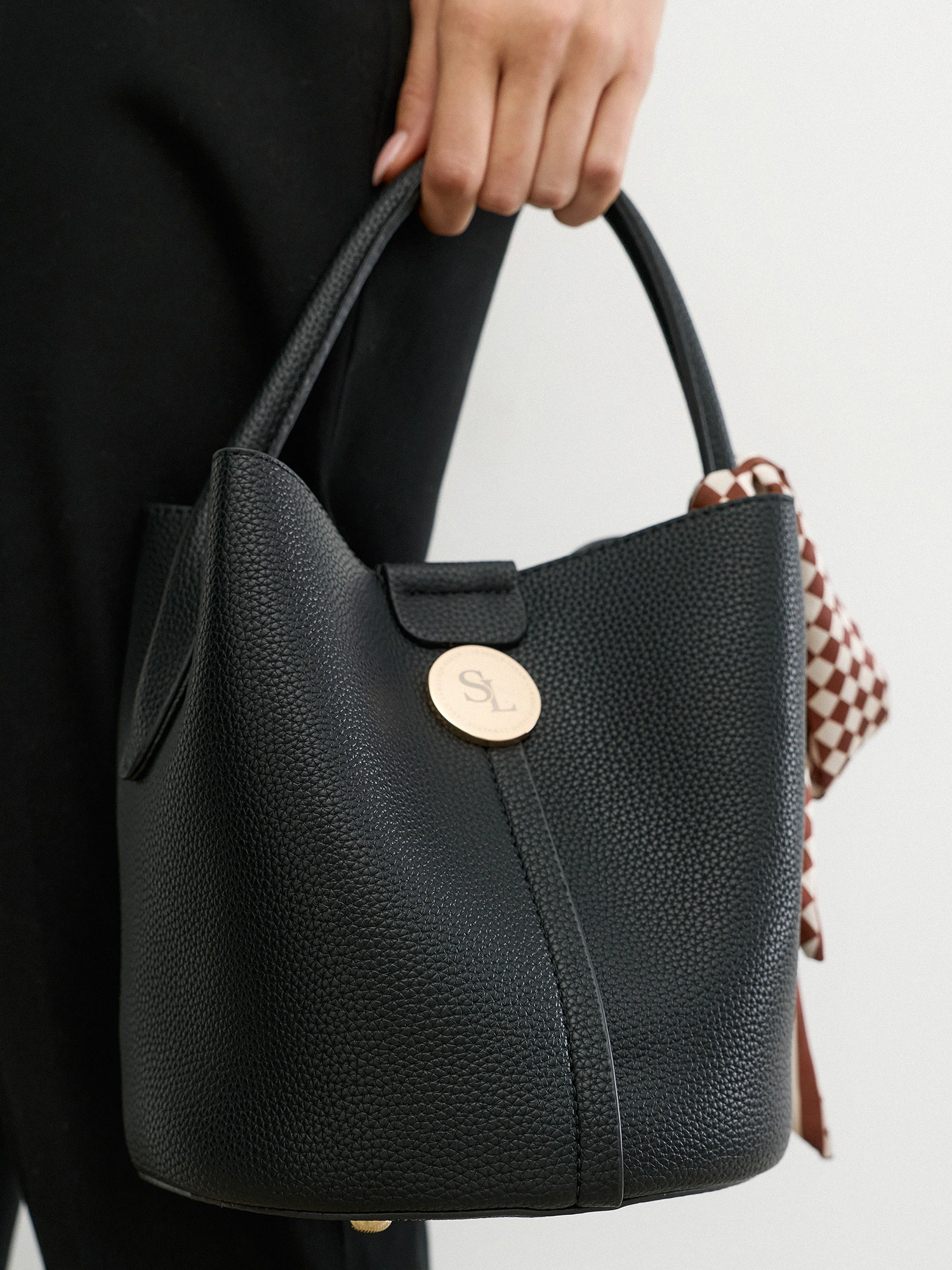 Sarah Lawrence Τσάντα shopper με μικρό νεσεσέρ Μαύρο - φωτογραφία 2