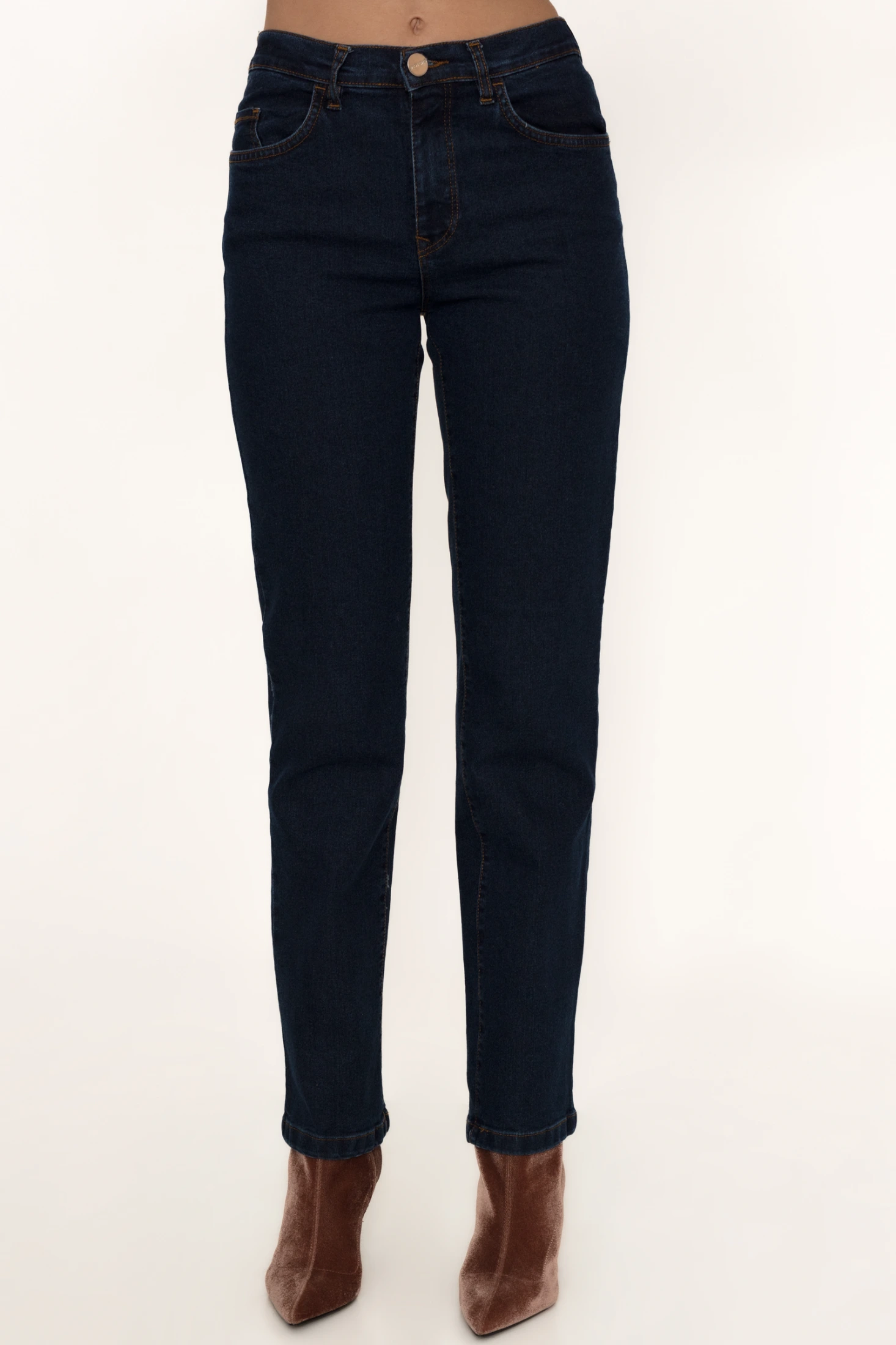 Cms Love Παντελόνια ψηλόμεσα slim fit σε σκούρο μπλε Dark Blue - φωτογραφία 3