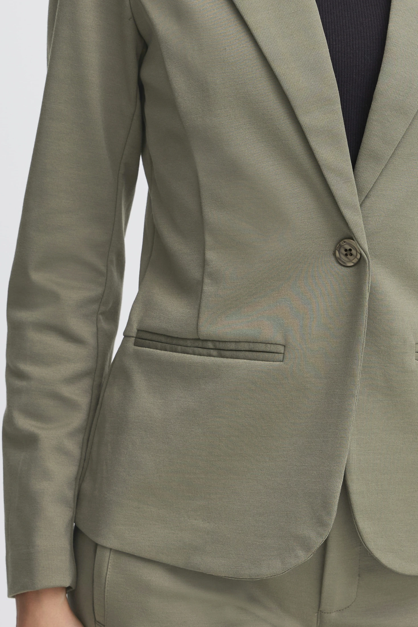 Fransa Γυναικείο Σακάκι με Slim Fit Γραμμή Dusty Olive / Green - φωτογραφία 5