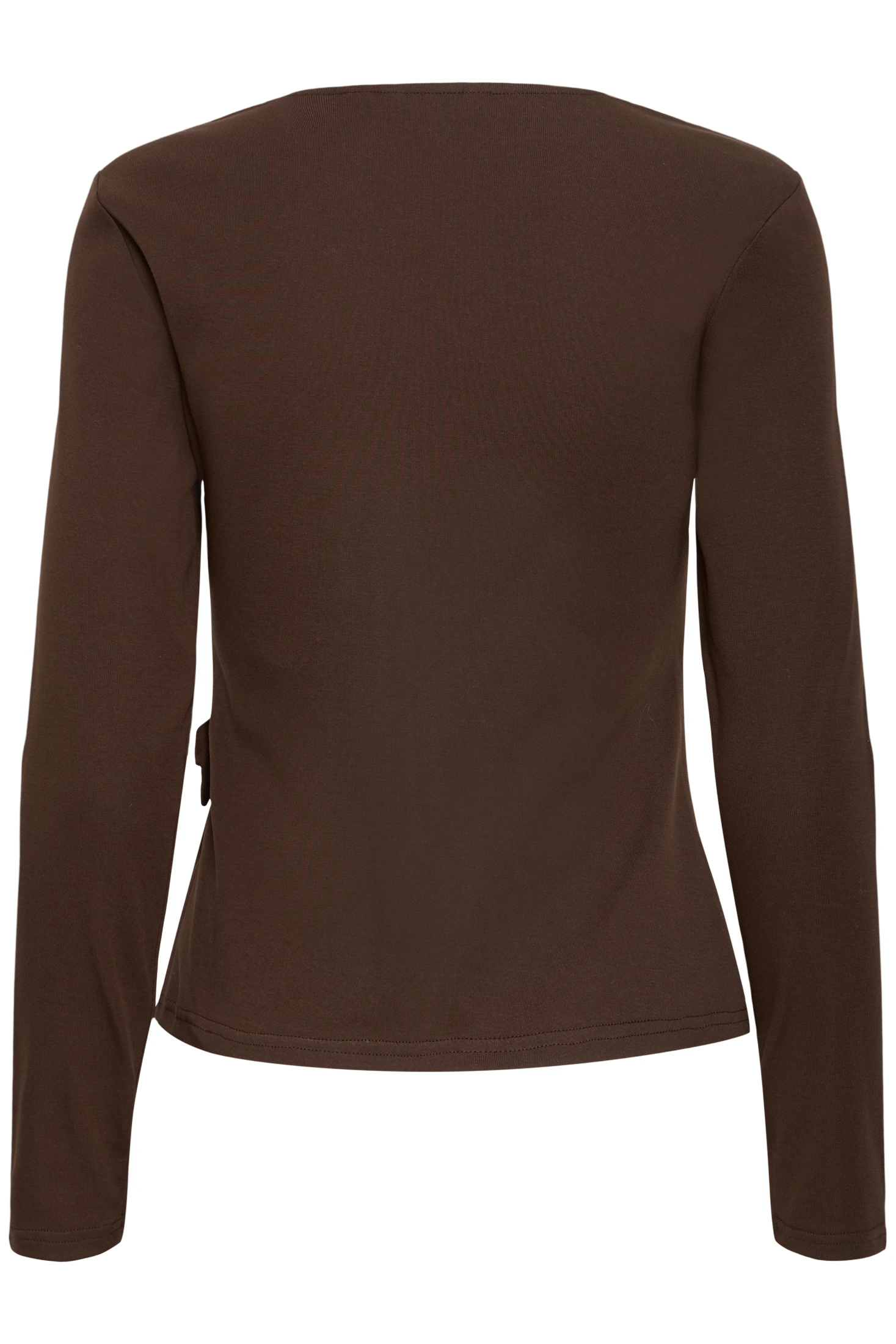 b.young Μπλούζα με δέσιμο στο πλάι Java / Brown - φωτογραφία 7