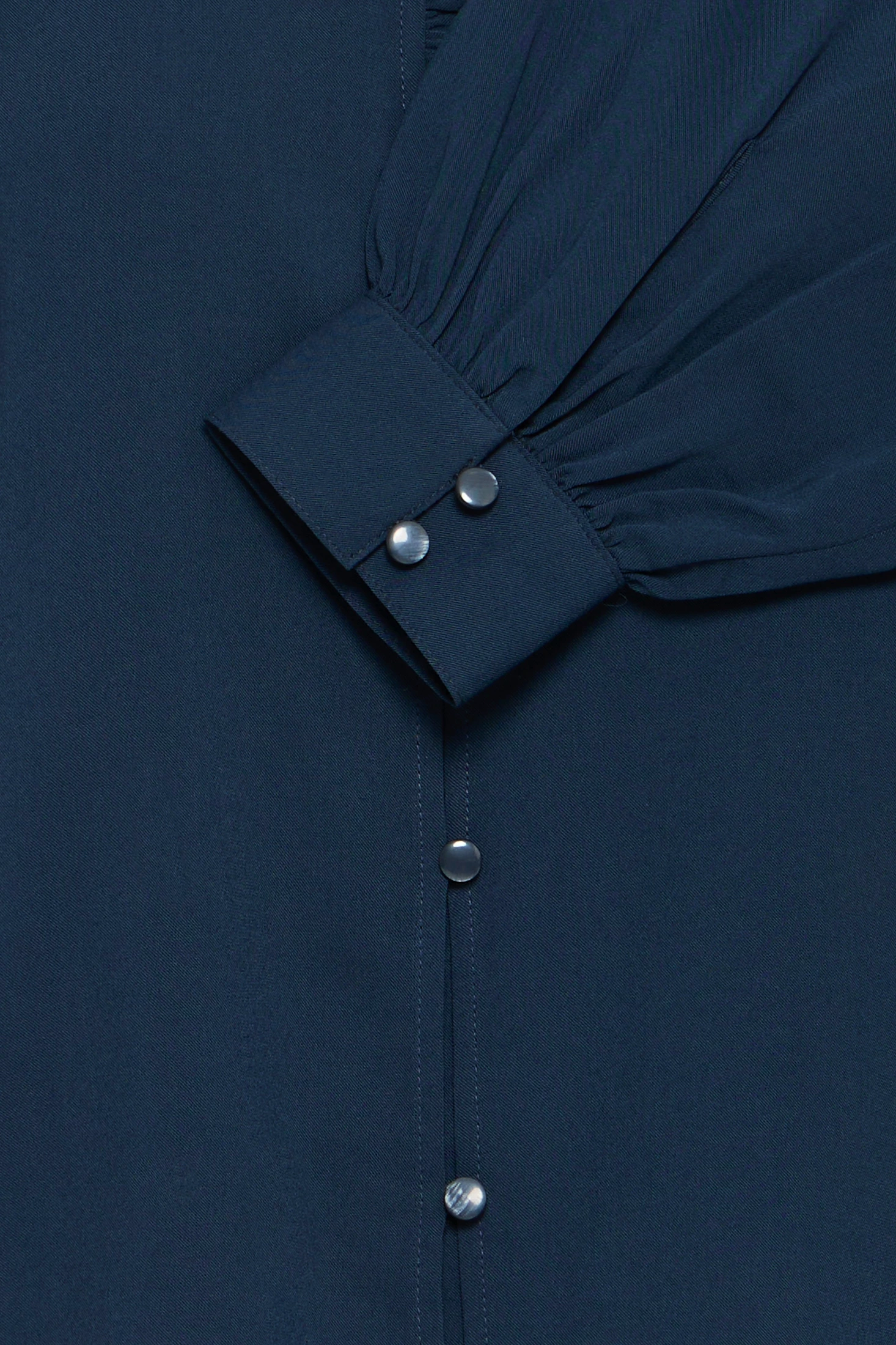 b.young Πουκάμισο με Μακρύ Μανίκι και Βολάν Dark Sapphire / Blue - φωτογραφία 7