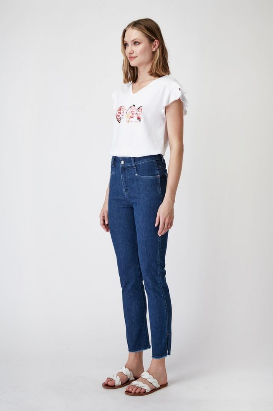 Sarah Lawrence τζιν high waist skinny Μπλε / Blue - φωτογραφία 3