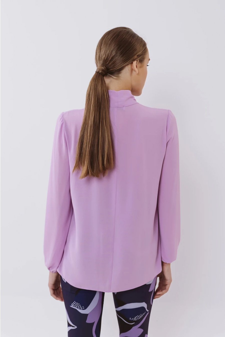 Chrisper μπλούζα ζορζέτα με δέσιμο Gala Lilac - φωτογραφία 3