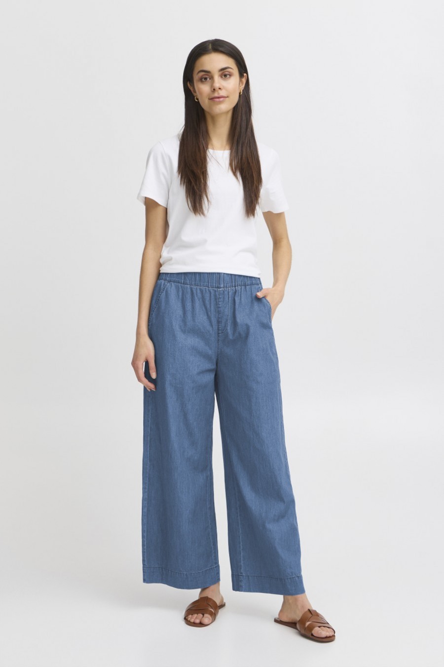 Fransa παντελόνα denim Μπλε / Blue - φωτογραφία 1