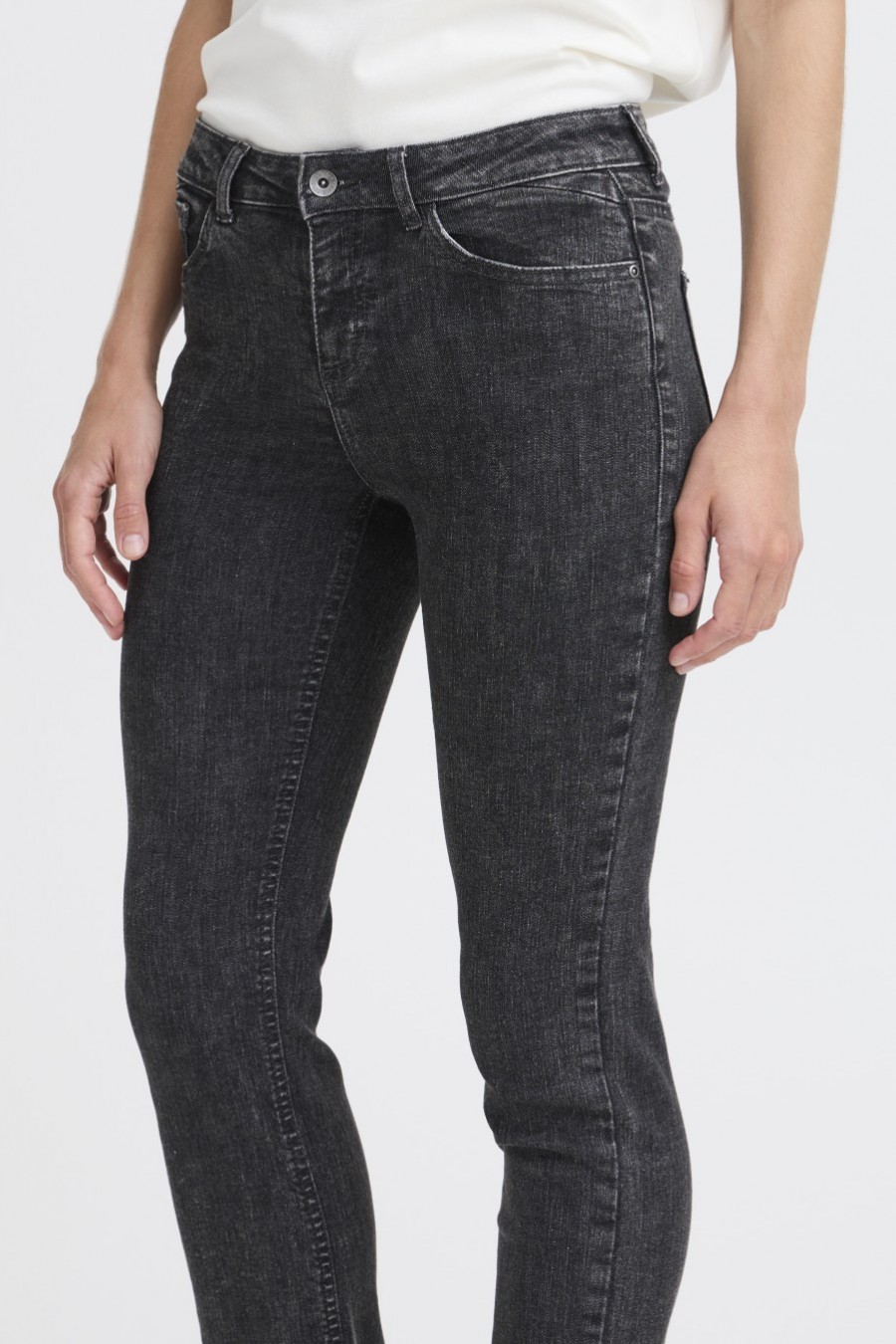 b.young τζιν straight Dark Grey - Γκρι - φωτογραφία 4
