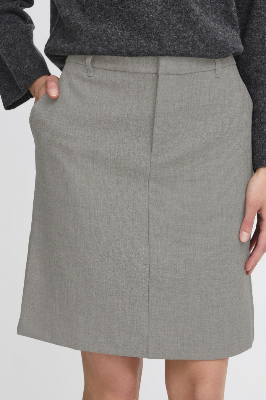 Fransa φούστα pencil Light Grey / Γκρι - φωτογραφία 4