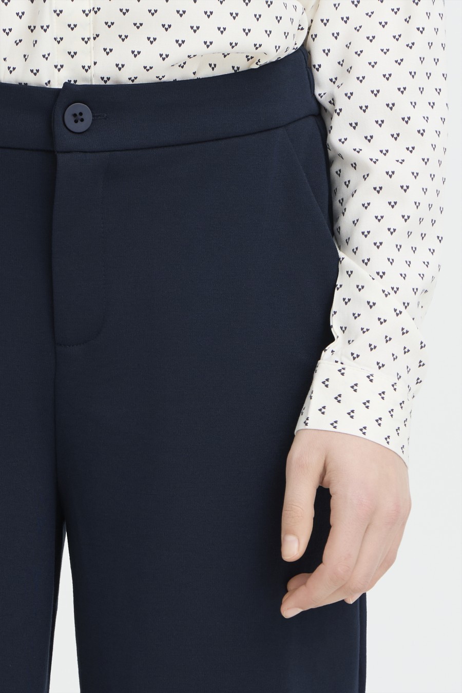 Fransa παντελόνι wide leg Dark Peacoat / Blue - φωτογραφία 4