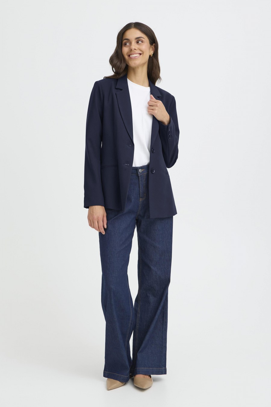 Fransa σακάκι Navy Blazer melange - φωτογραφία 1