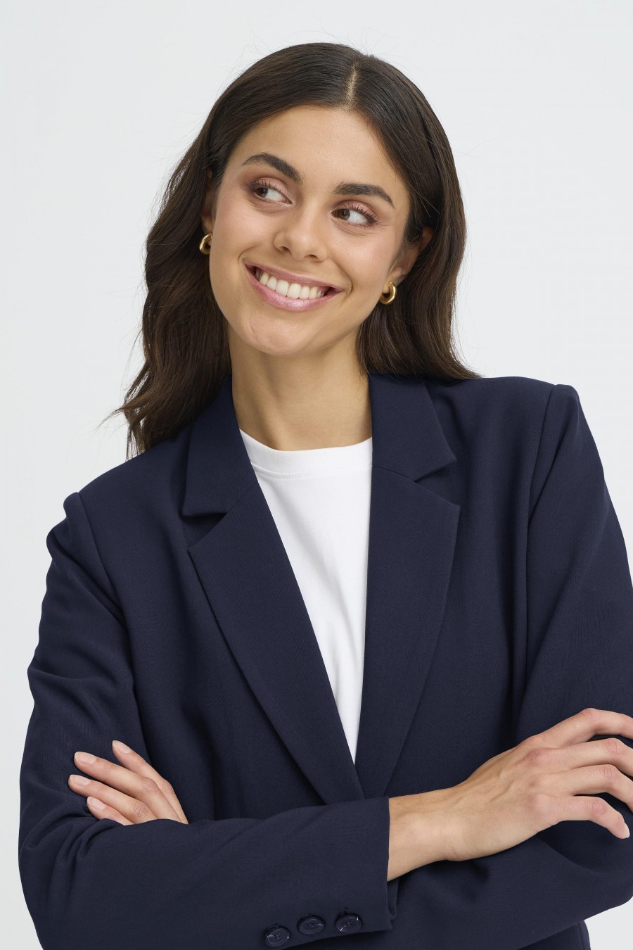 Fransa σακάκι Navy Blazer melange - φωτογραφία 3