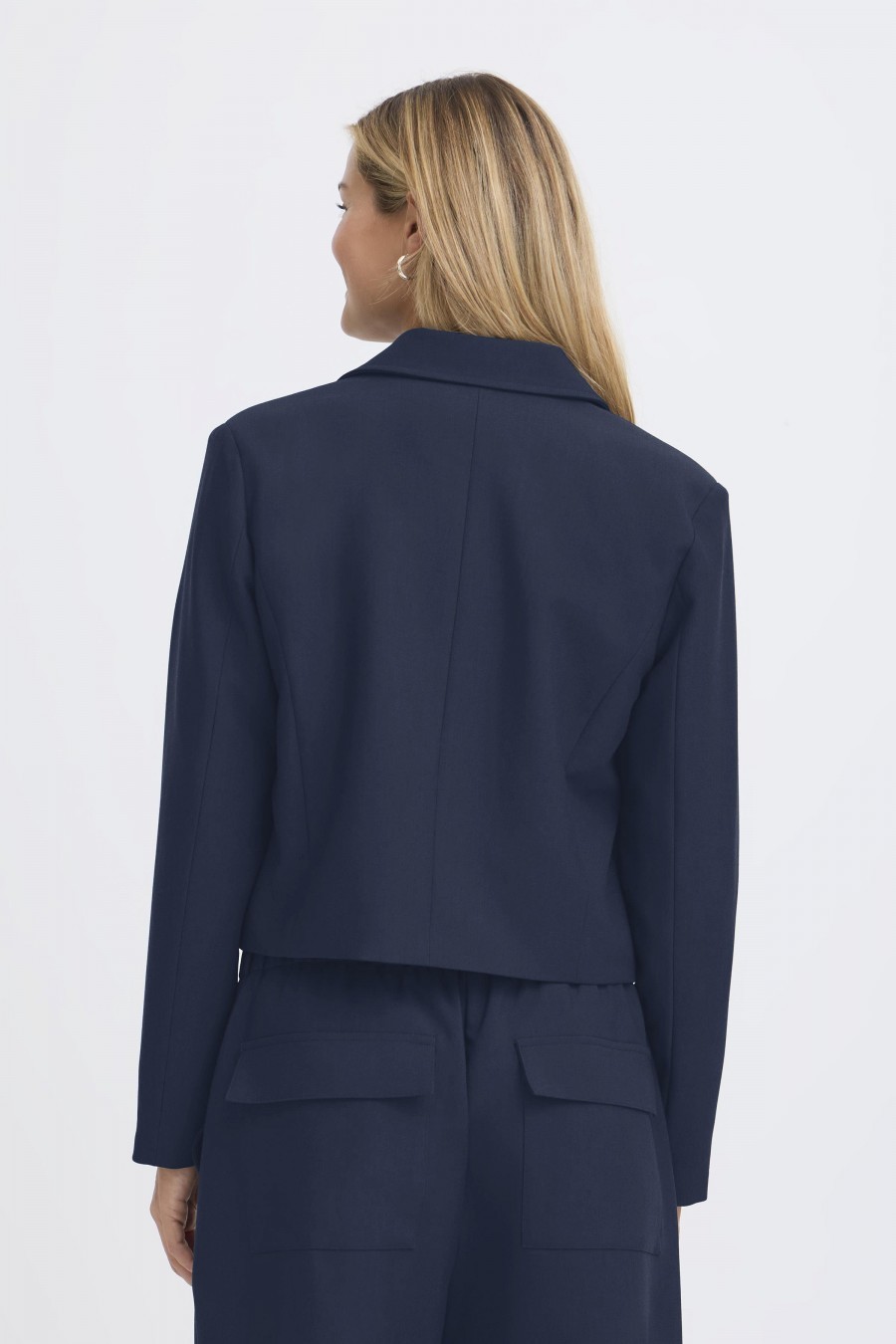 Fransa σακάκι κοντό με γιακά Navy Blazer melange - φωτογραφία 5