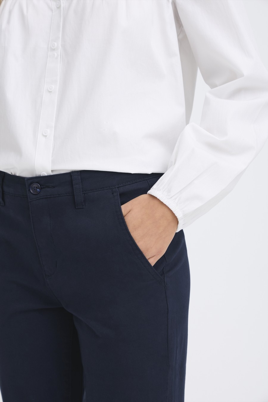 Fransa παντελόνι βαμβακερό chino Navy Blazer - φωτογραφία 4