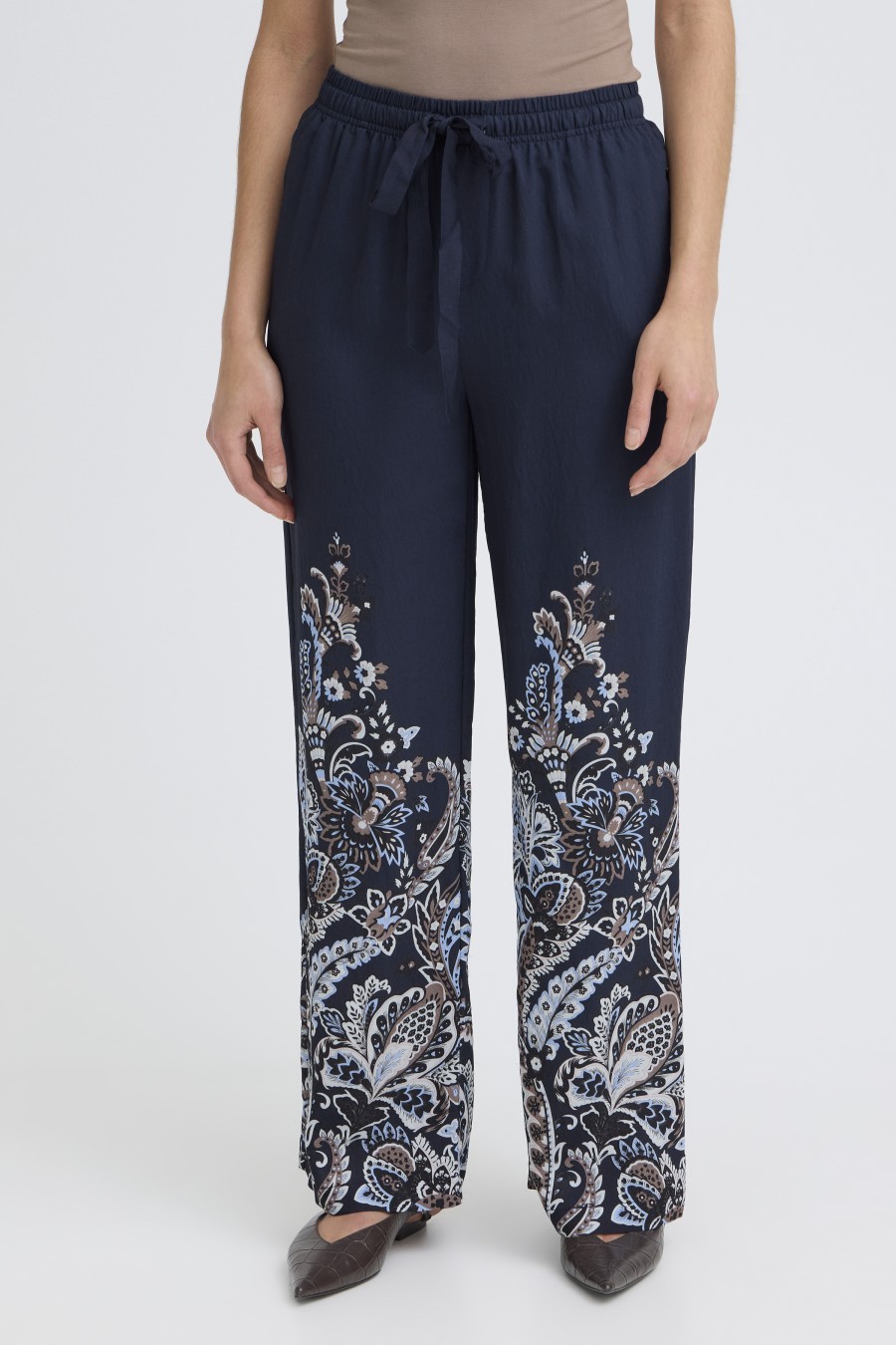 παντελόνα με floral motif Μπλε / Blue - φωτογραφία 2